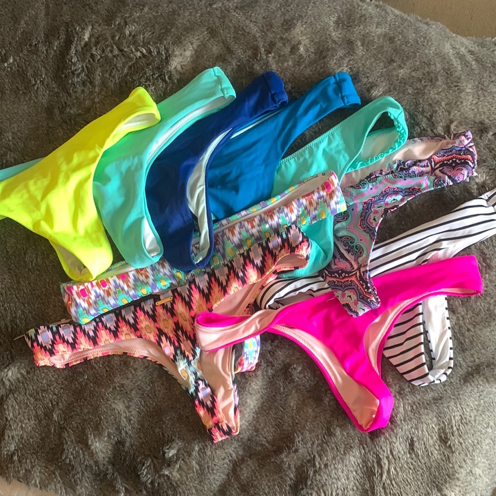 Lot of 10 Victoria Secret thong bikini bottoms size S